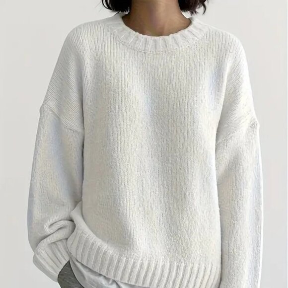 NWOT Oversized Chenille Pullover Sweatshirt Top - Picture 2 of 12